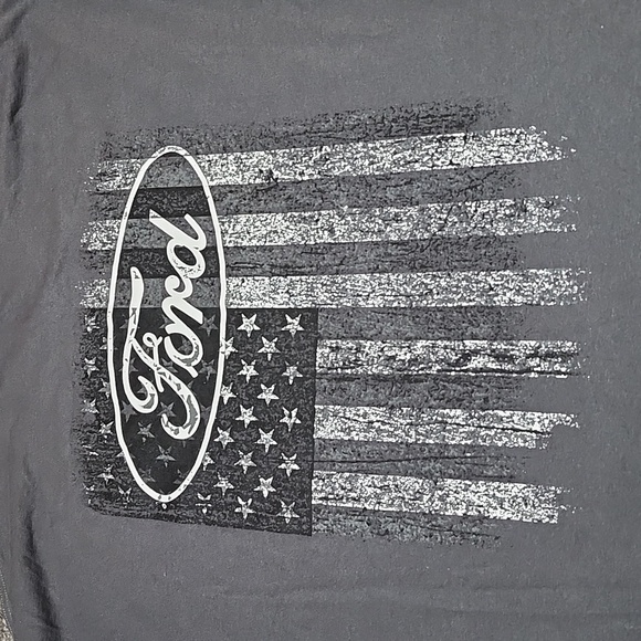 SUNWEAR FORD CREW-NECK CHARCOAL GRAY FLAG GRAPHIC TEE-SHIRT XXL - Picture 9 of 12